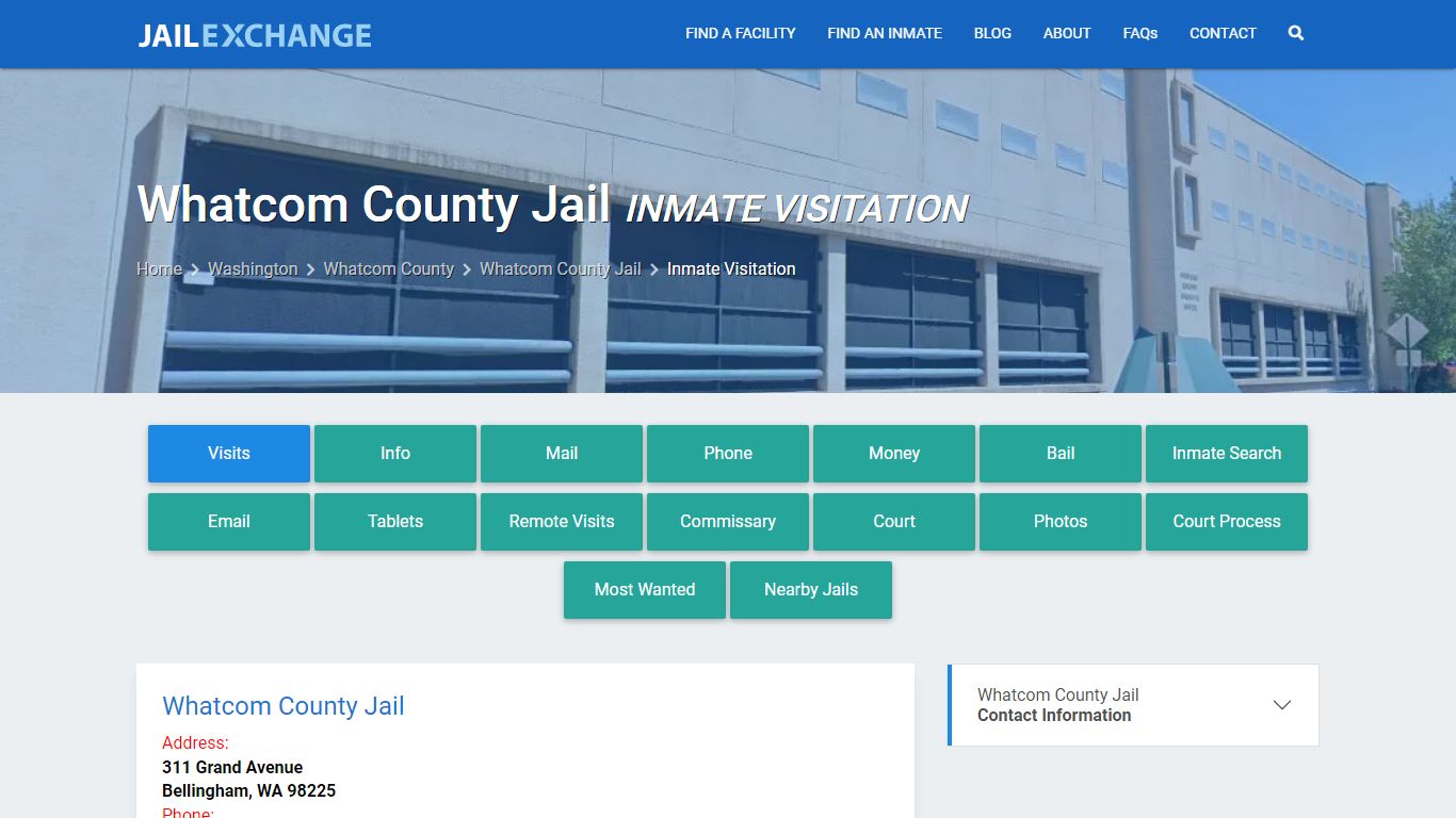 Inmate Visitation - Whatcom County Jail, WA - Jail Exchange